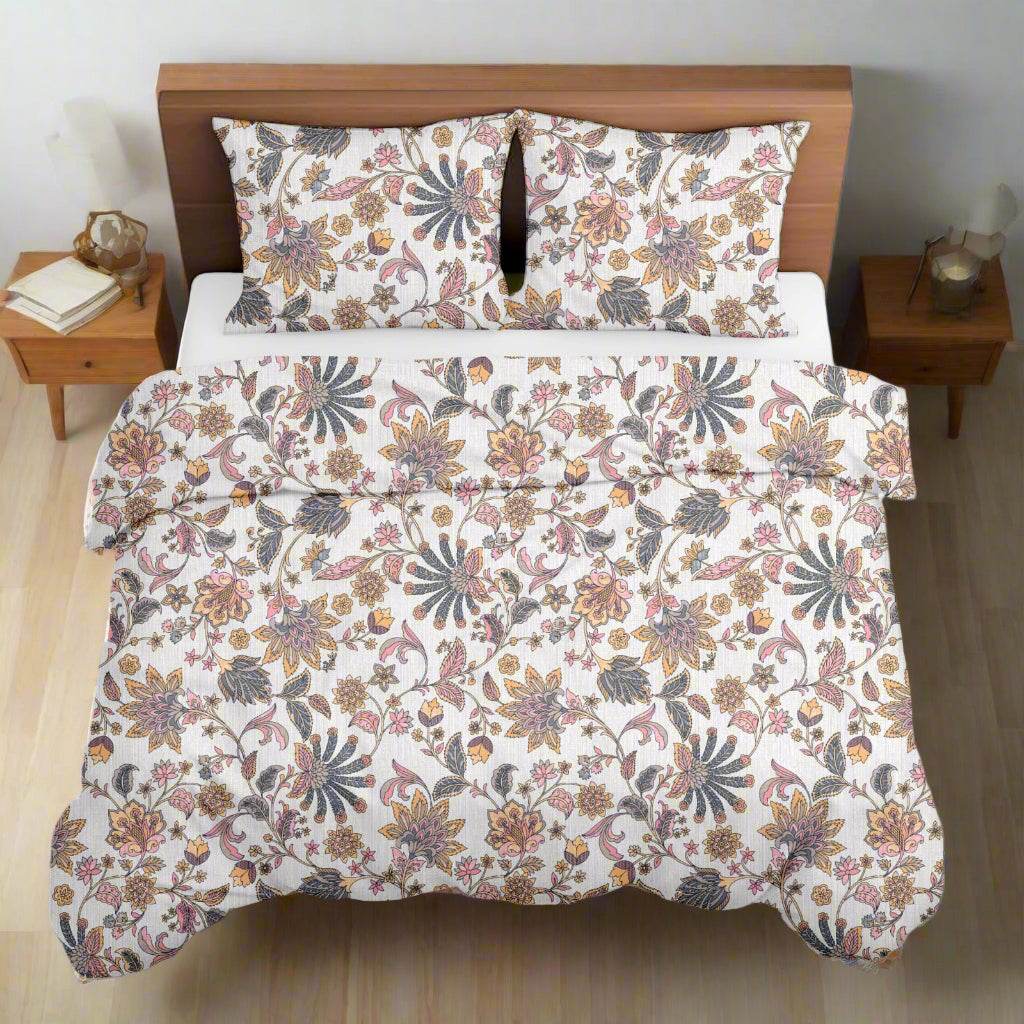 100% Cotton Bedsheet - 180TC | Beautiful Floral Print | Soft & Stylish - COZYSLEEPSTORE